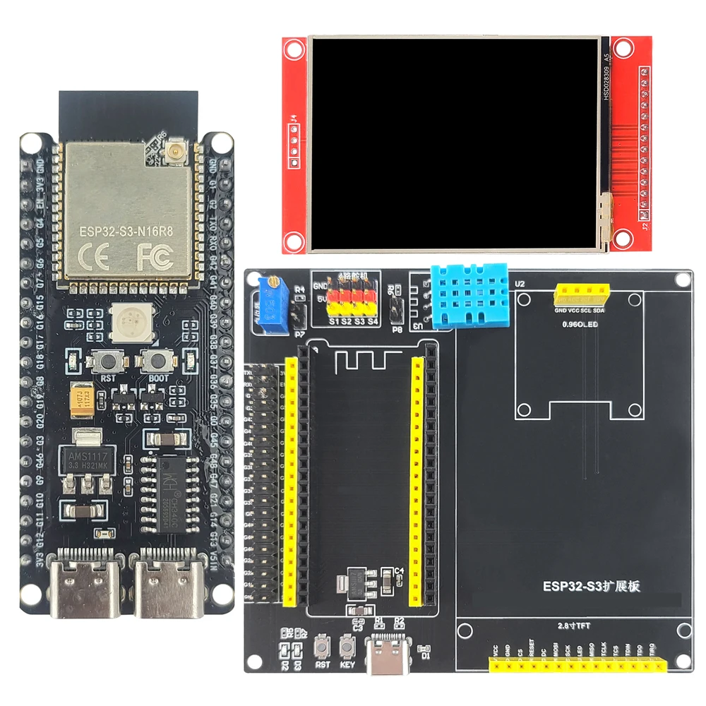 Esp32 S3 Devkitc 1 - Zestaw do programowania ESP32-S3-DevKitC-1 z 2,8-calowym
