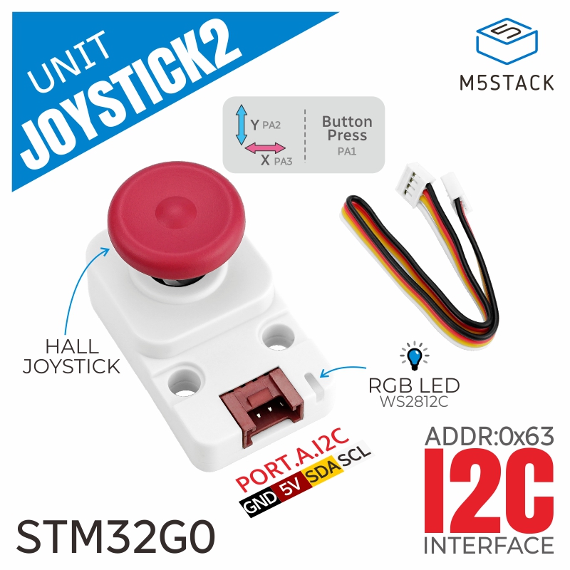 M5Stack - Oficjalny joystick M5Stack I2c 2 (STM32G030)