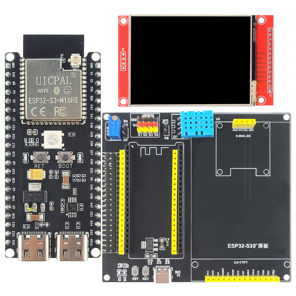 Esp32 S3 Devkitc 1 - ESP32-S3-DevKitC-1 Zestaw płytki rozwojowej z 2,8-calowym